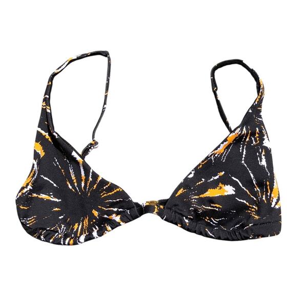 Andie x Demi Moore NWT The Tropez Luxe Flat Bikini Top- Black Firework Print XS - Picture 3 of 15